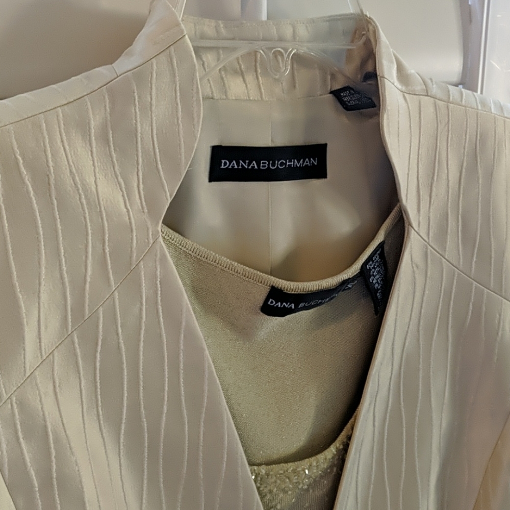 100% SILK DANA BUCHMAN jacket & shell - Picture 9 of 9